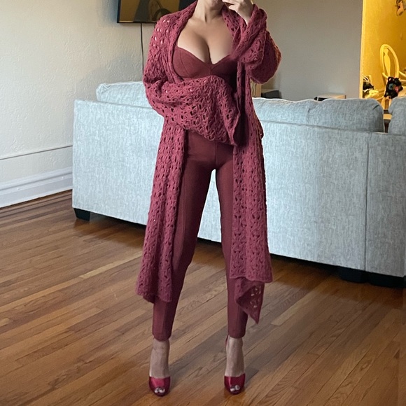 Gorgeous Alexia Admor knit orange shawl/sweater😍🧶 - Picture 4 of 6